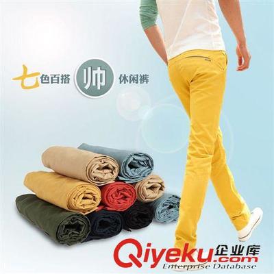 男士休閑褲 廠家直銷休閑褲男士韓版修身潮流小腳褲鉛筆褲長褲亮色個(gè)性潮圖片|男士休閑褲 廠家直銷休閑褲男士韓版修身潮流小腳褲鉛筆褲長褲亮色個(gè)性潮產(chǎn)品圖片由杭州彤蒙商貿(mào)公司生產(chǎn)提供-